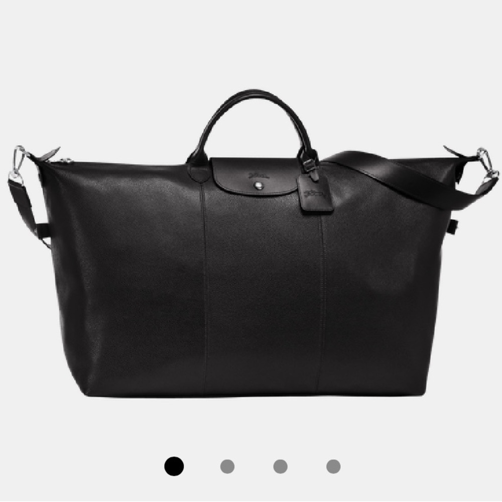 Longchamp Le Foulonne S Travel Bag in black leather